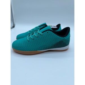 Hawkwell Indoor Soccer Shoes Teal Green Gum Sole Futsal‎ Sneakers 095L12 Size 5